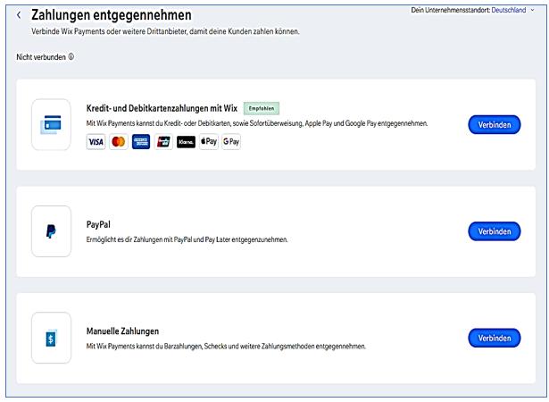 Zahlungen entgegen nehmen