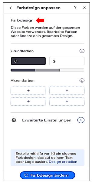 01 Website Dresign   Design ändern   Farbdesign2