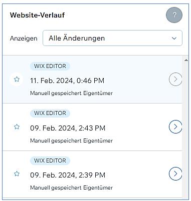 editor 14 rechte obere Zeile   Website Verlauf